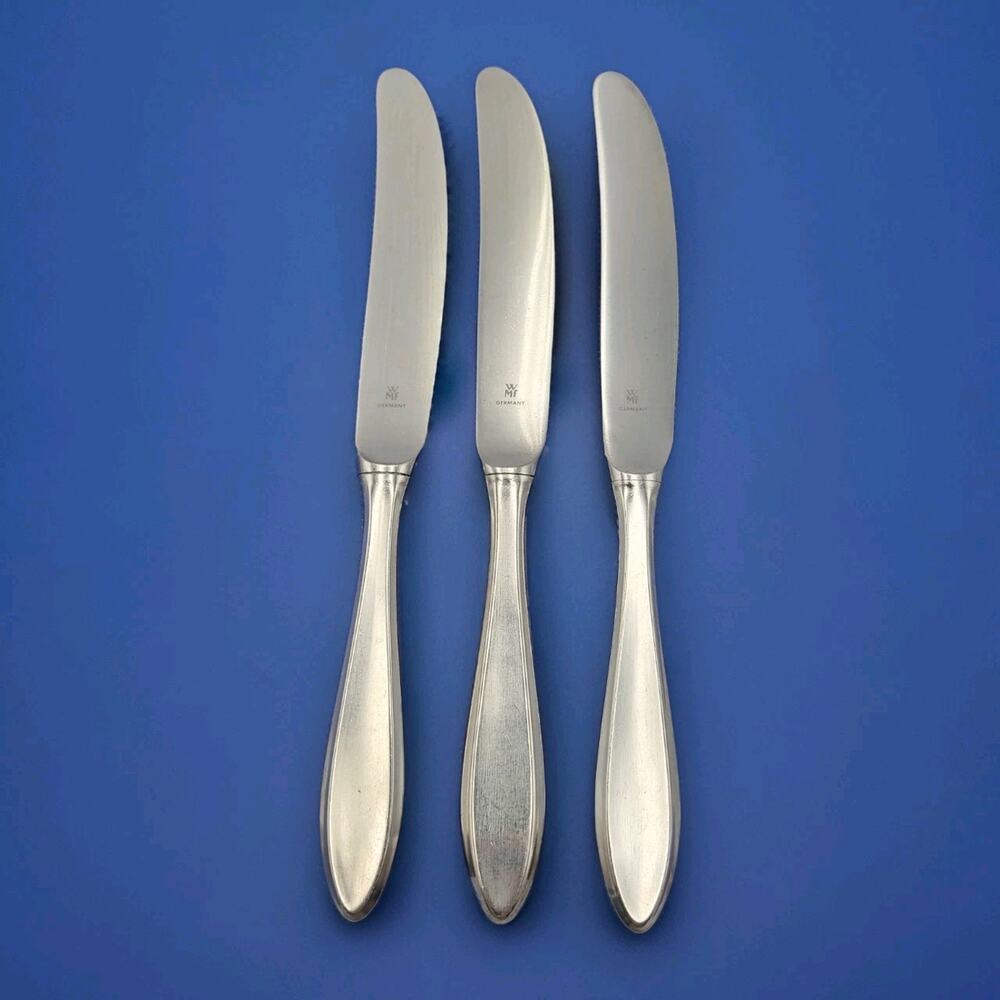 WMF Cromargan Germany Stainless Silverware SHADOWPOINT 9" Dinner Knife Set 3